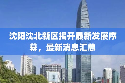 沈阳沈北新区揭开最新发展序幕，最新消息汇总