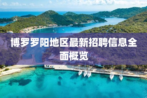 博罗罗阳地区最新招聘信息全面概览