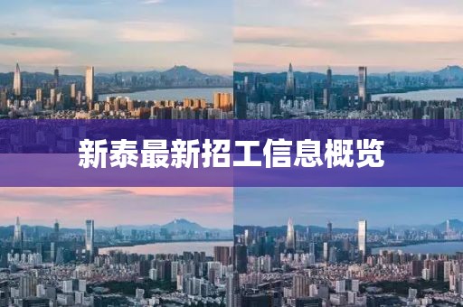 新泰最新招工信息概览