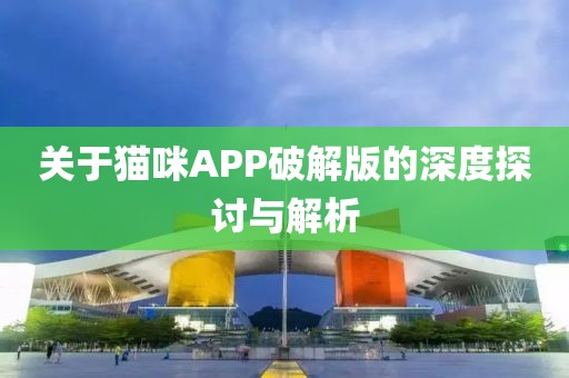 关于猫咪APP破解版的深度探讨与解析