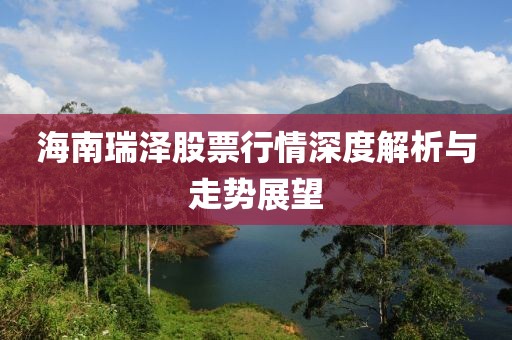海南瑞泽股票行情深度解析与走势展望