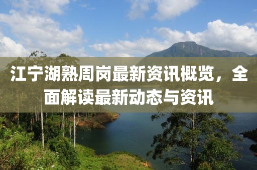 江宁湖熟周岗最新资讯概览，全面解读最新动态与资讯