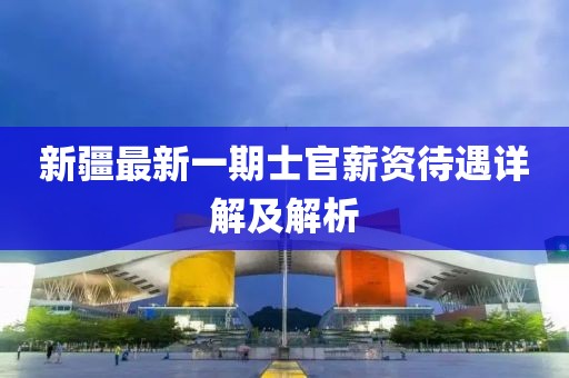 新疆最新一期士官薪资待遇详解及解析
