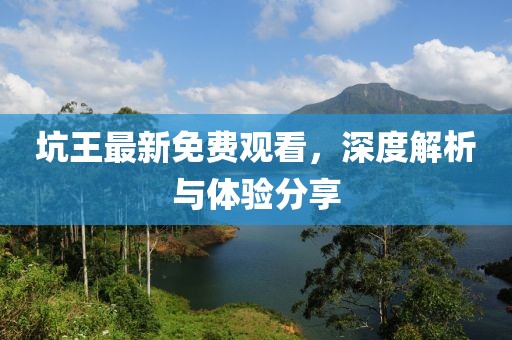 坑王最新免费观看，深度解析与体验分享