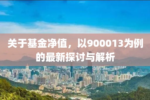 关于基金净值，以900013为例的最新探讨与解析