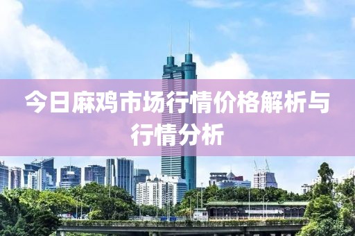 今日麻鸡市场行情价格解析与行情分析