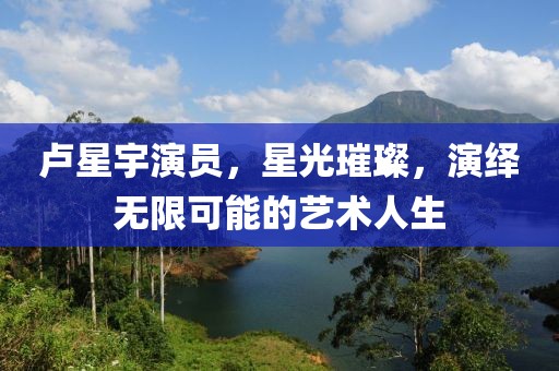 卢星宇演员，星光璀璨，演绎无限可能的艺术人生