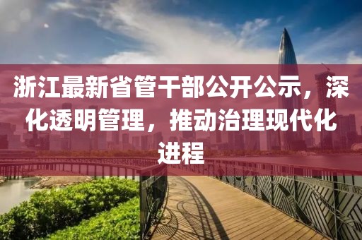 浙江最新省管干部公开公示，深化透明管理，推动治理现代化进程
