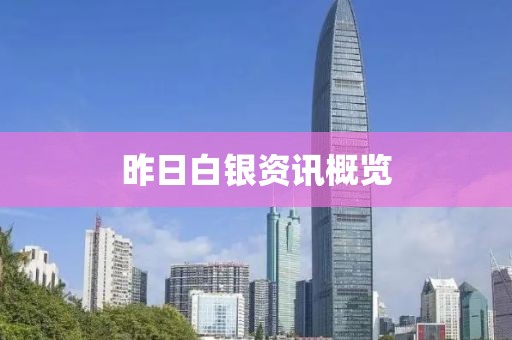 昨日白银资讯概览
