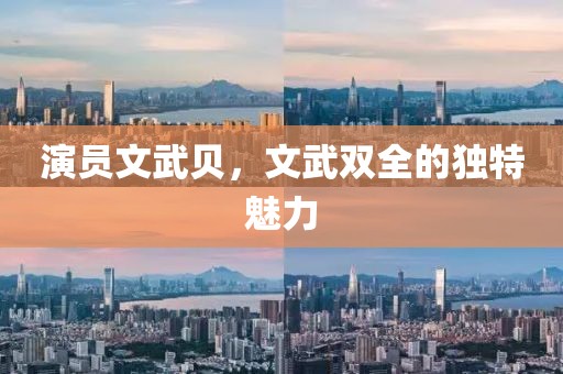 演员文武贝，文武双全的独特魅力