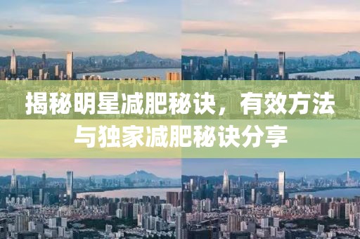 揭秘明星减肥秘诀，有效方法与独家减肥秘诀分享