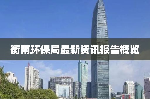 衡南环保局最新资讯报告概览