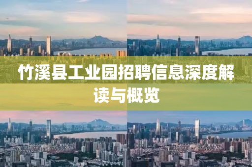 竹溪县工业园招聘信息深度解读与概览