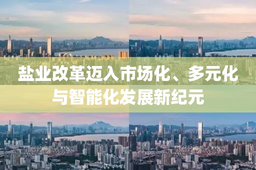 盐业改革迈入市场化、多元化与智能化发展新纪元