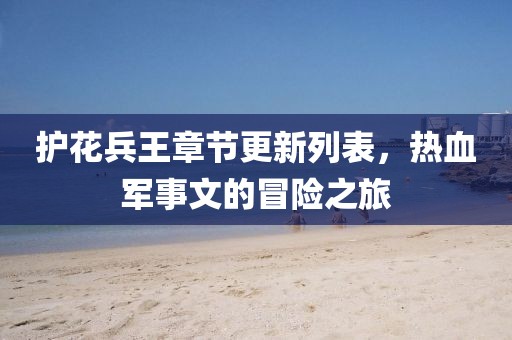 护花兵王章节更新列表，热血军事文的冒险之旅