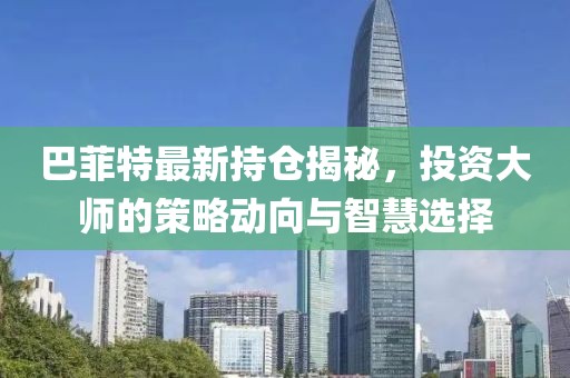 巴菲特最新持仓揭秘，投资大师的策略动向与智慧选择