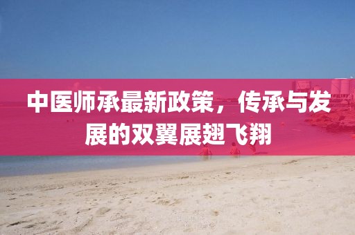 中医师承最新政策，传承与发展的双翼展翅飞翔