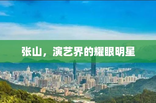张山，演艺界的耀眼明星
