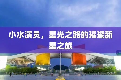 小水演员，星光之路的璀璨新星之旅