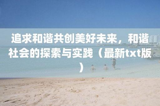 追求和谐共创美好未来，和谐社会的探索与实践（最新txt版）