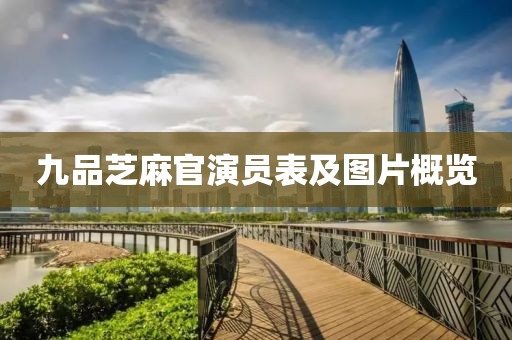 九品芝麻官演员表及图片概览