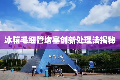 冰箱毛细管堵塞创新处理法揭秘
