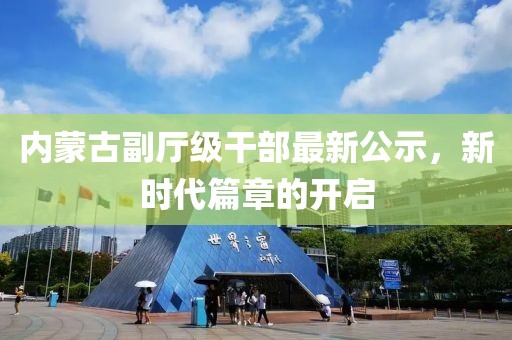 内蒙古副厅级干部最新公示，新时代篇章的开启