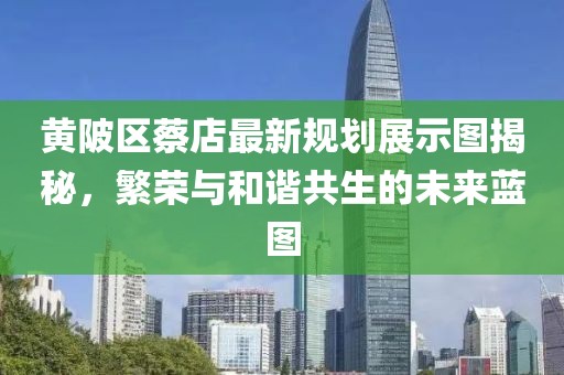 黄陂区蔡店最新规划展示图揭秘，繁荣与和谐共生的未来蓝图