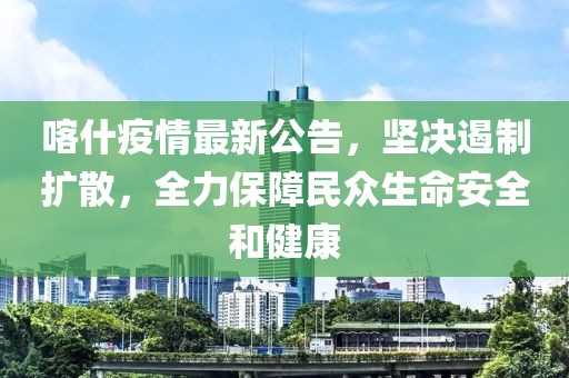 喀什疫情最新公告，坚决遏制扩散，全力保障民众生命安全和健康