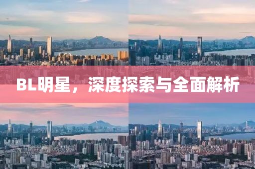 BL明星，深度探索与全面解析
