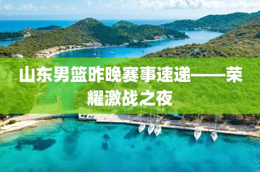 山东男篮昨晚赛事速递——荣耀激战之夜