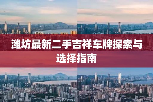 潍坊最新二手吉祥车牌探索与选择指南