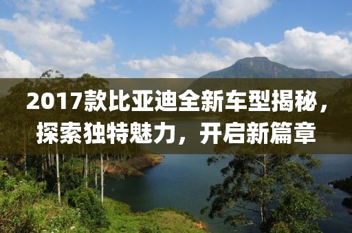 2017款比亚迪全新车型揭秘，探索独特魅力，开启新篇章
