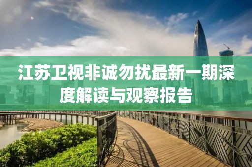 江苏卫视非诚勿扰最新一期深度解读与观察报告
