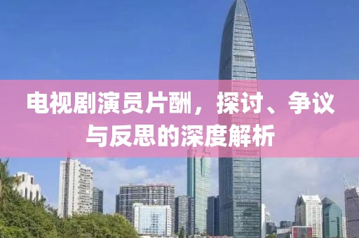 电视剧演员片酬，探讨、争议与反思的深度解析