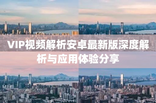 VIP视频解析安卓最新版深度解析与应用体验分享