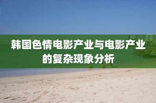 韩国色情电影产业与电影产业的复杂现象分析