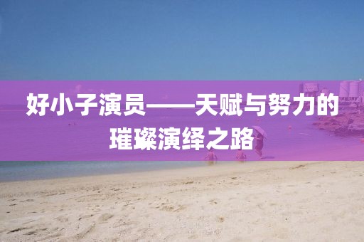 好小子演员——天赋与努力的璀璨演绎之路