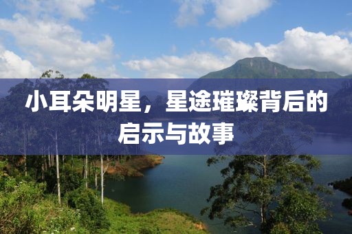 小耳朵明星，星途璀璨背后的启示与故事