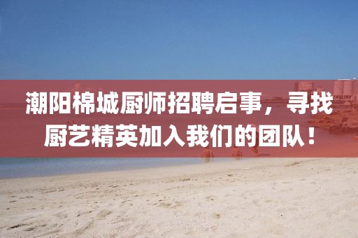 潮阳棉城厨师招聘启事，寻找厨艺精英加入我们的团队！