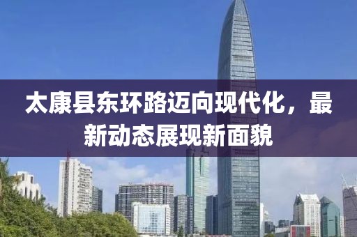 太康县东环路迈向现代化，最新动态展现新面貌