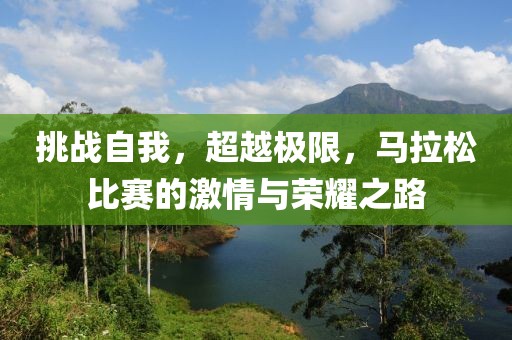 挑战自我，超越极限，马拉松比赛的激情与荣耀之路
