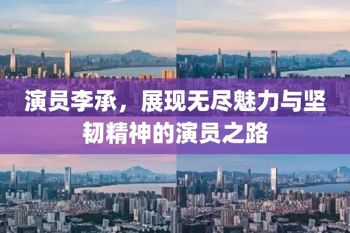 演员李承，展现无尽魅力与坚韧精神的演员之路