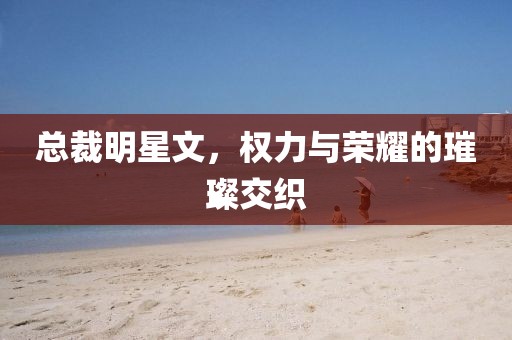 总裁明星文，权力与荣耀的璀璨交织