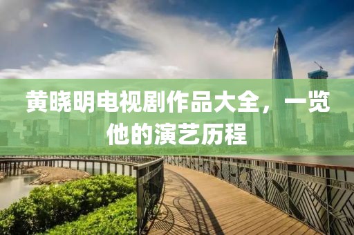 黄晓明电视剧作品大全，一览他的演艺历程