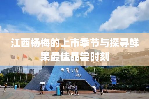 江西杨梅的上市季节与探寻鲜果最佳品尝时刻